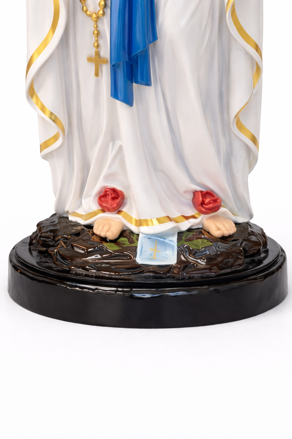 Mother Mary Lourdes Statue 15 Inch | Catholic Prayer Room Decor | Fibre Religious Statue | Trinity Treasure