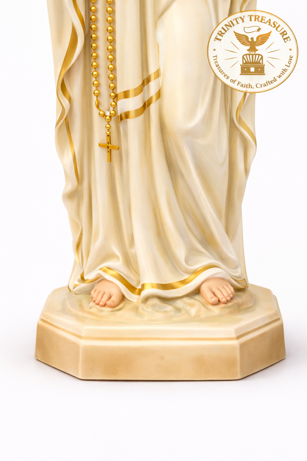Mother Mary 15 Inch Fibre Statue | Catholic Prayer Room Statue | Christian Home Decor | Catholic Home Decor | Trinity Treasure
